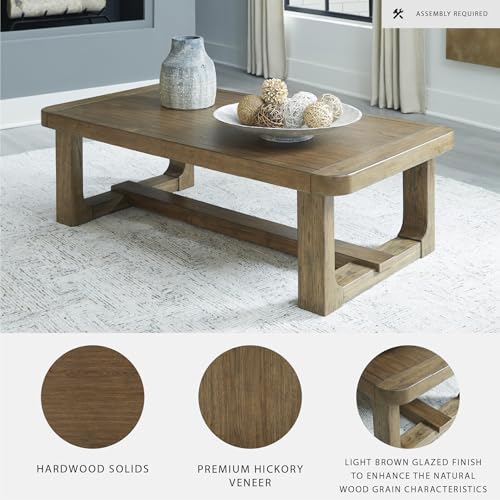 Signature Design by Ashley Cabalynn Traditional Farmhouse Coffee Table, Brown