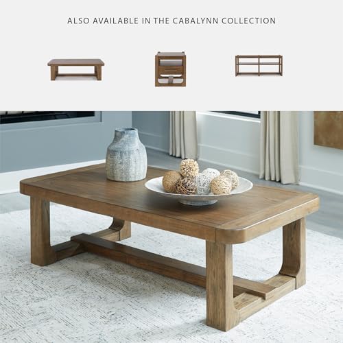 Signature Design by Ashley Cabalynn Traditional Farmhouse Coffee Table, Brown