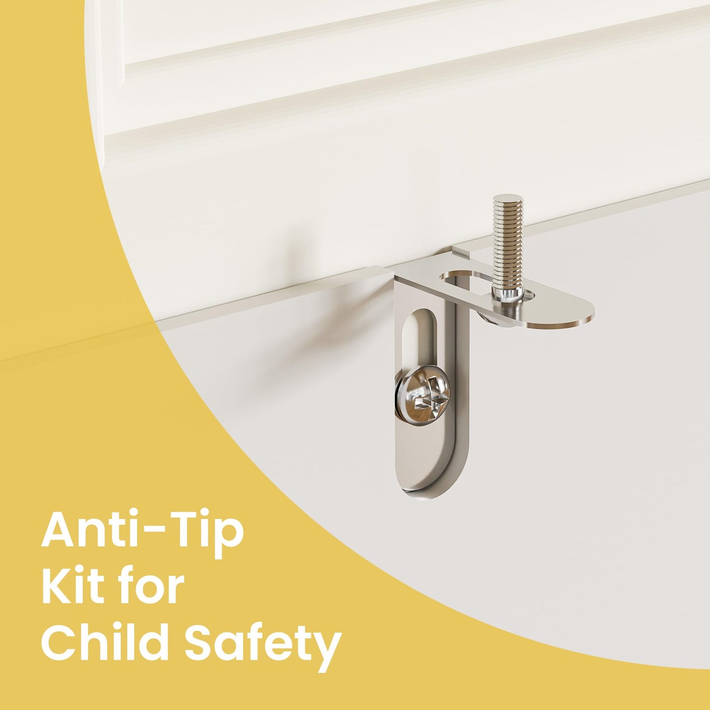 43" White Buffet Cabinet with 3 Doors and Adjustable Shelf, Modern Coffee Bar Sideboard for Kitchen or Living Room