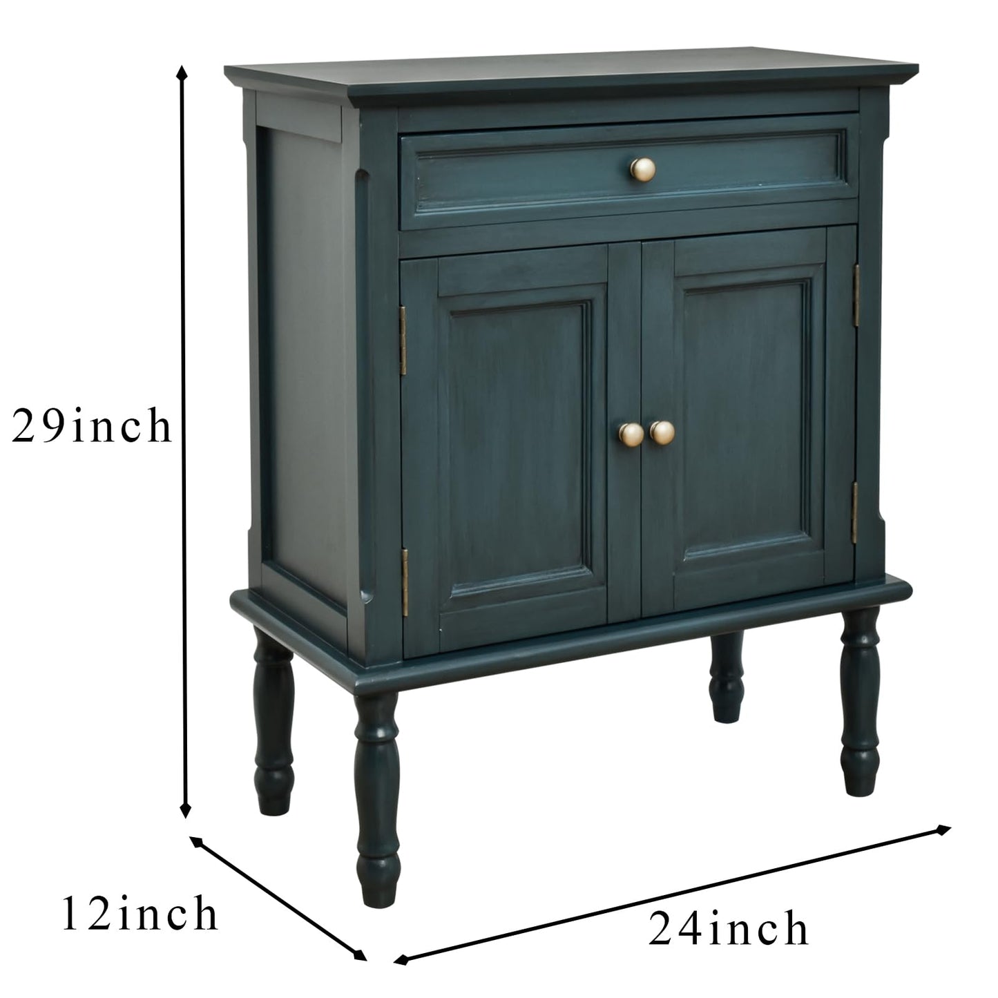 **Storage Cabinet, Coffee Bar Buffet Sideboard with Doors and Drawers, Modern Buffet Cabinet Storage Table for Kitchen, Dining Room, Entryway, and Living Room, Navy Blue**