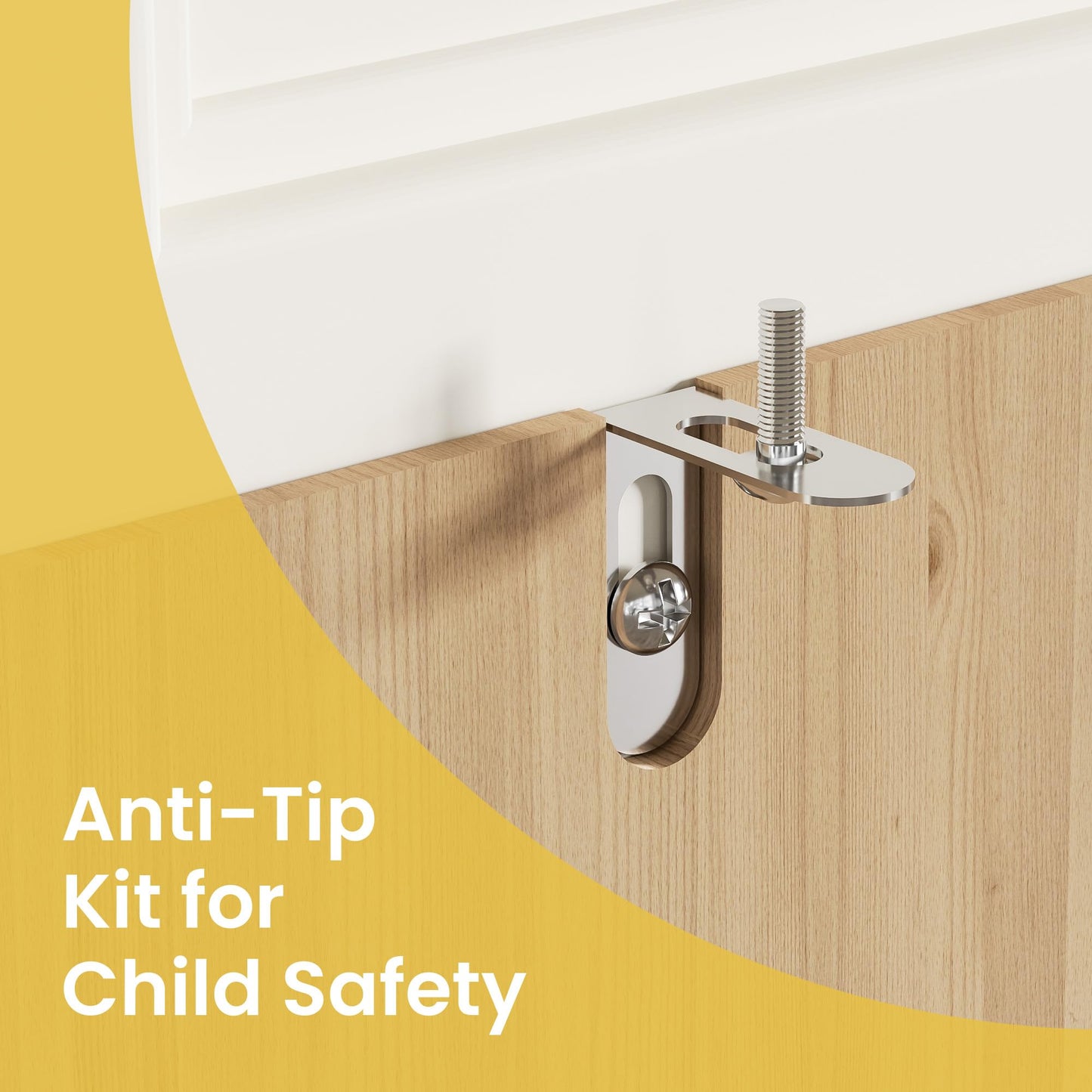 43" Oak Buffet Cabinet with 3 Doors and Adjustable Shelf, Modern Coffee Bar Sideboard for Kitchen or Living Room