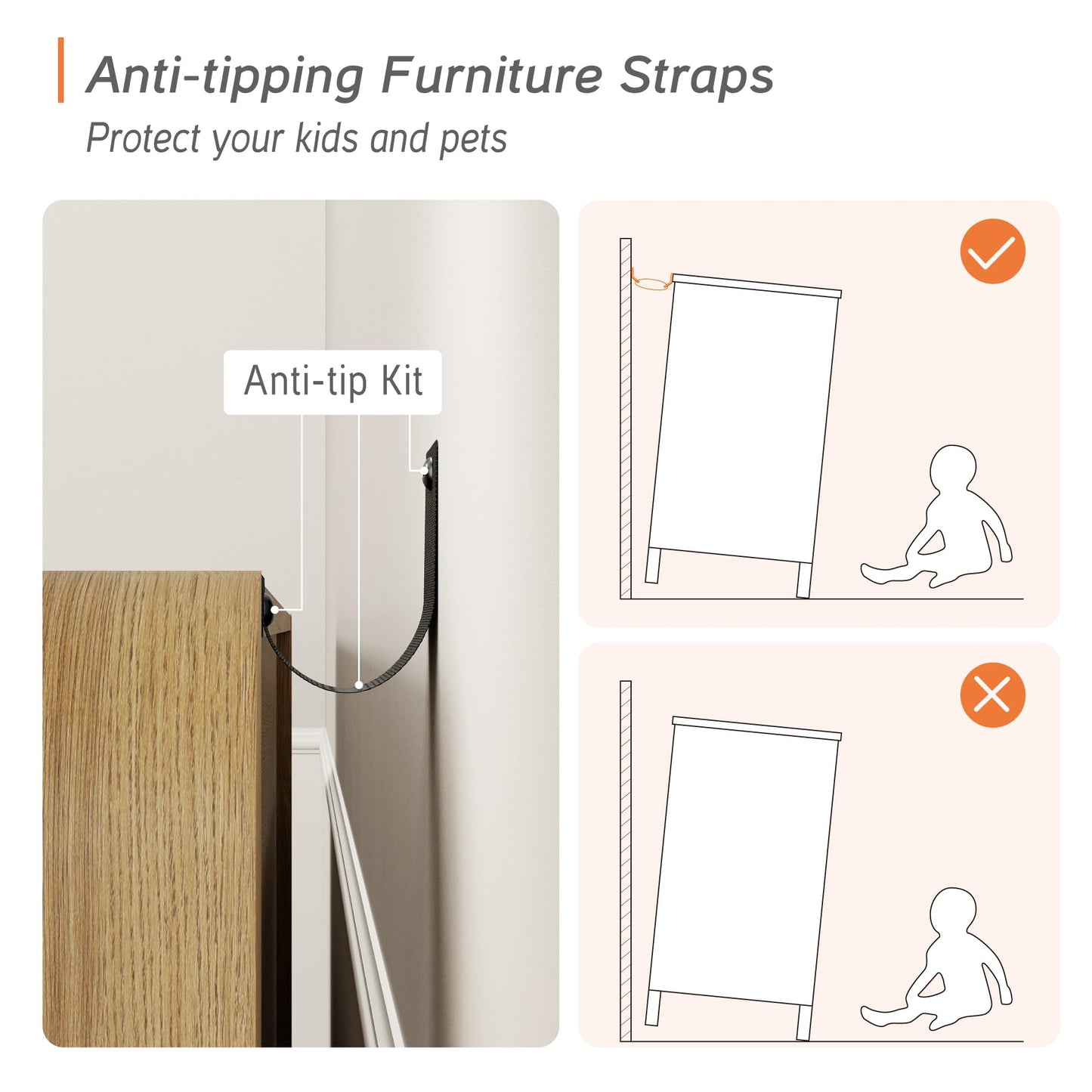 63" Large Curved Buffet Sideboard Cabinet with 4 Doors, Modern Coffee Bar and Wine Bar Storage for Dining Room, Living Room, or Kitchen, Light Walnut