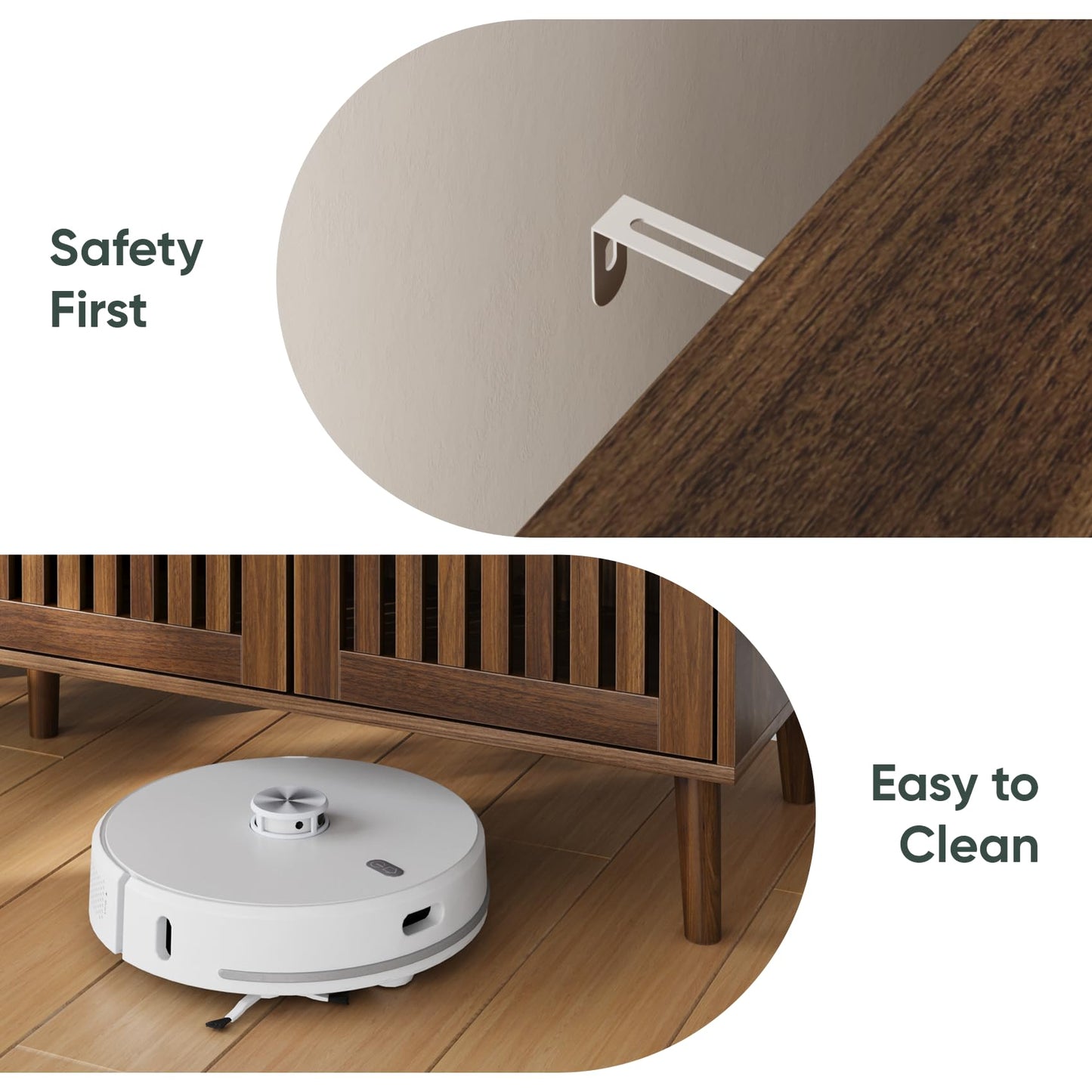 63" Sideboard Buffet with 4 Louvered Doors and Gold Handles, Farmhouse Coffee Bar Storage Cabinet for Entryway, Kitchen, Dining, or Living Room, Natural Oak