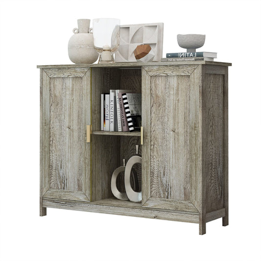 Farmhouse Buffet Cabinet with Storage, Entryway Sideboard Credenza, Narrow Console Table for Hallway